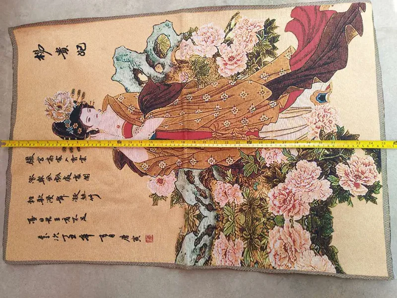 Античная каллиграфия вышивка тканая хлопковая ткань живопись. Chudo four beauty Yang Guifei