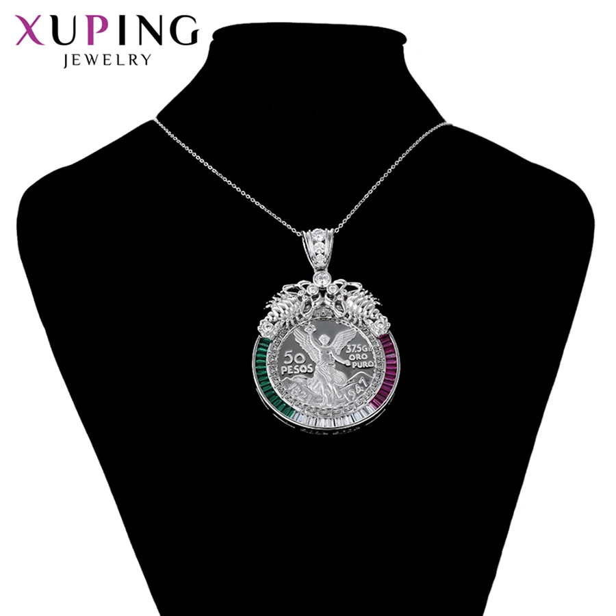 Xuping ювелирные изделия винтажная мода мексиканское песо шарм дизайн кулон
