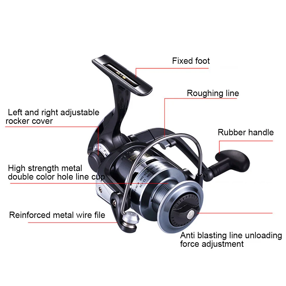 Металлическая спиннинговая Рыболовная катушка рыболовная для пресной/соленой