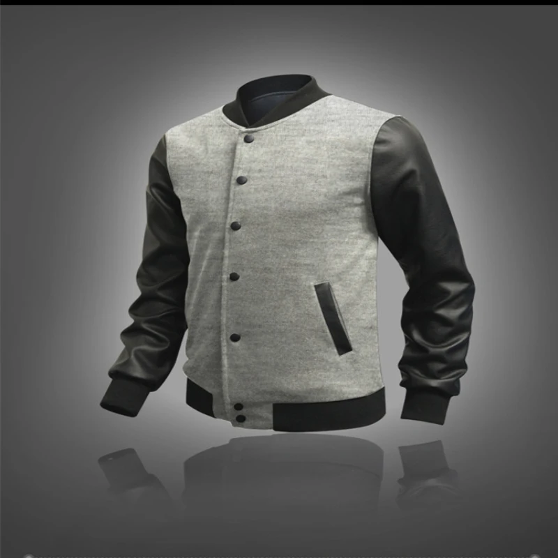 2016 5 Color Men stand up collar Jacket Splice Coat Fashion New Men's Leisure Personality baseball clothes | Мужская одежда