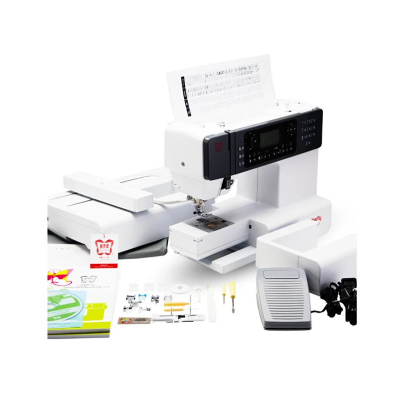 Швейная и вышивальная машина с бабочками многофункциональная бытовая швейная