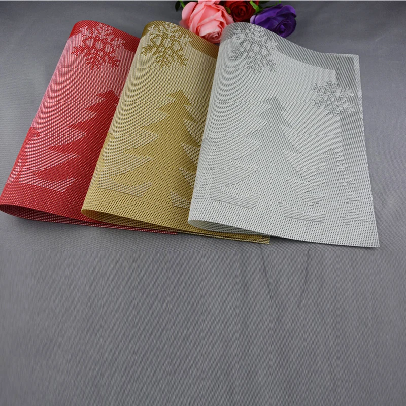

Upscale Western pad Placemats PVC Insulation pads Kitchen Table Mats Dinning Waterproof Table Cloth Mat Tableware Placemat WM-0