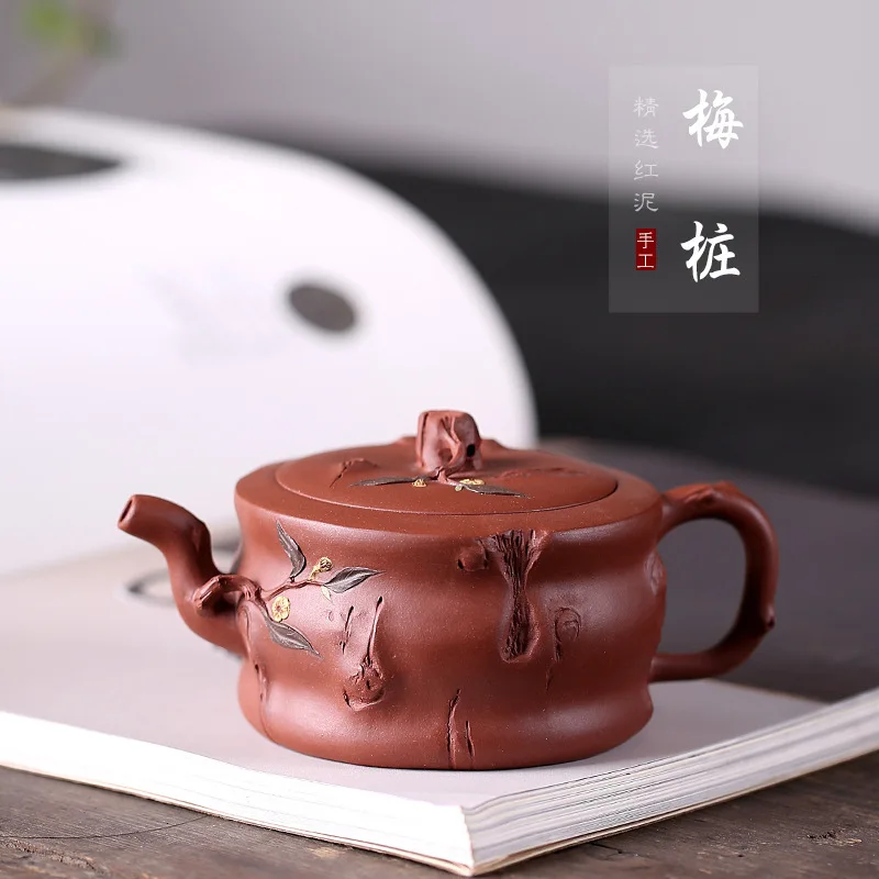 Чайник чайный Suyefei ручной работы с красной сливой | Дом и сад