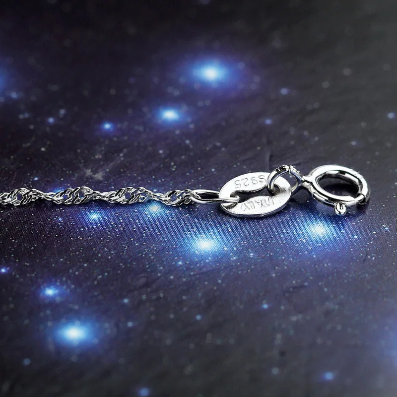 Женская цепочка из серебра 925 пробы с волнистыми звеньями|chain women|link chainchain necklace |