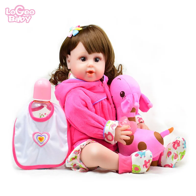 Logeo Baby bebes кукла-реборн 58 см, мягкая силиконовая кукла-Реборн, комплект одежды, прекрасные реалистичные детские игрушки, подарок, кукла-сюрприз