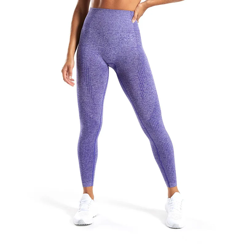 Selena Fanny Gym Vital Бесшовные Леггинсы спортивные женские фитнес с пуш-ап высокой талией леггинсы для бега колготки размера плюс штаны для йоги - Цвет: Violet