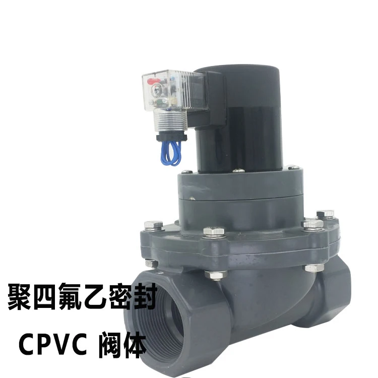 Соленоидный клапан CPVC 50% устойчивый к коррозии кислотный ZCF 15 DN15 1/2&quot|valve dn15|valve