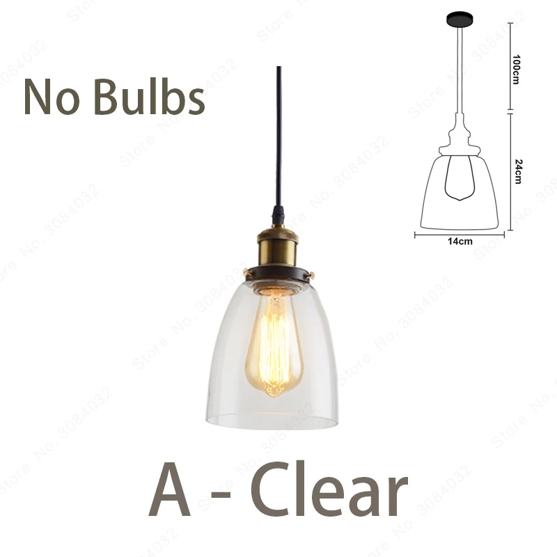 Clear-A BDBQBL светодиодный Лофт винтажная подвесная люстра, подвесные светильники подвесной светильник стеклянный канат промышленный дымчатый серый Colgante Luster кухонный сад - Цвет корпуса: Clear-A