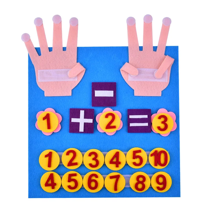 Type B Square DIY ручной работы шерсть Развивающие игрушки для детей дети новинка пальцы цифры Счетный шерстяной войлок набор игрушек - Цвет: Type B Square