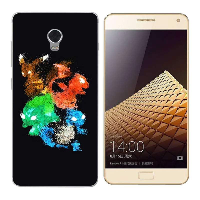 Back Case for Lenovo Vibe P1 Character Printing Cover Soft Silicone Fundas P1a42 P1c72 P1c58 Coque 5.5&quot |
