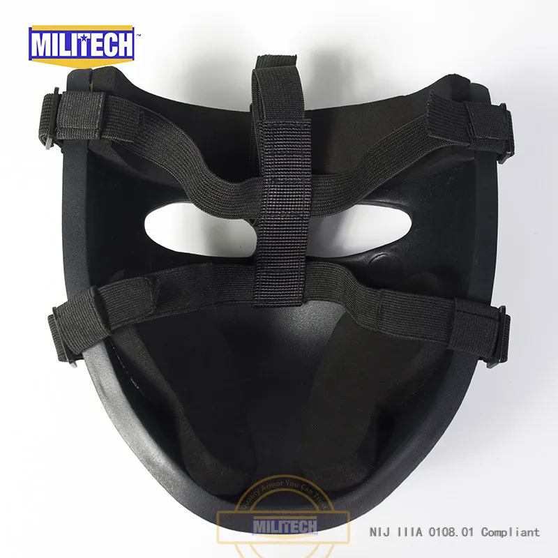 

MILITECH NIJ IIIA 3A 0108.01 Bulletproof Tactical Facial Cover Aramid Ballistic Visor Face Ballistic Protection Shield