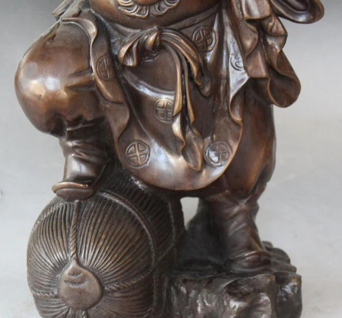 16 &quotКитайский чистый Бронзовый резной Япония счастливое богатство Будда монета