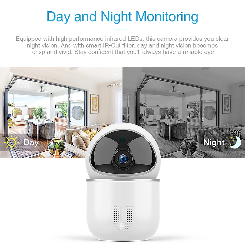 Вращающаяся HD ip камера с автоматическим отслеживанием 1080P беспроводная WIFI