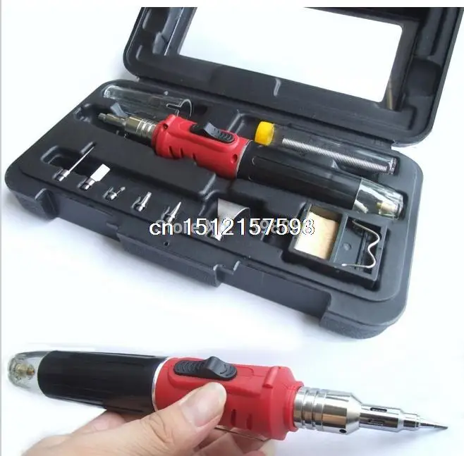 10 в 1 Профессиональный бутан газовый паяльник Комплект сварки комплект фонарь