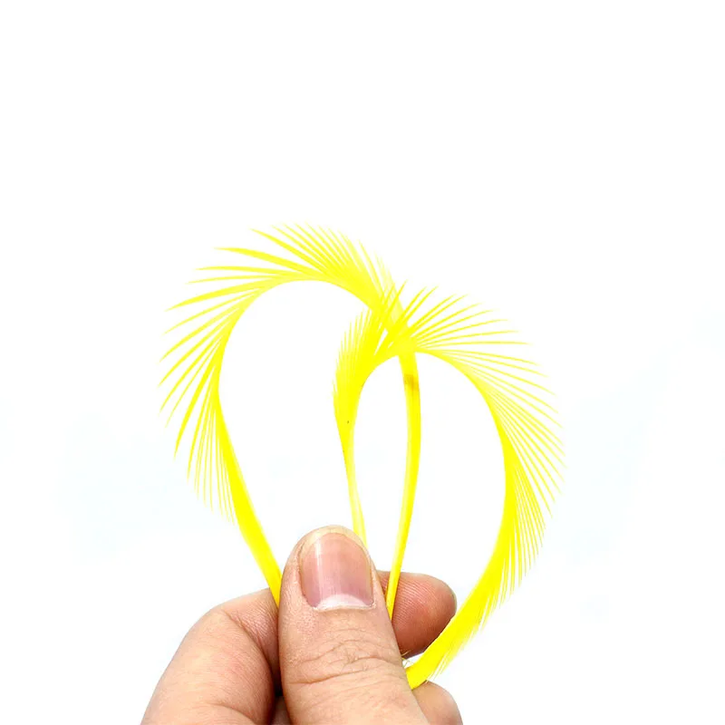 yellow Заклинатель 20 шт./пакет вручную Гусь Био перья для ловли нахлыстом stonefly Нимфа fly разделить хвосты и пуховой подкладкой крылья мушек материал - Цвет: yellow