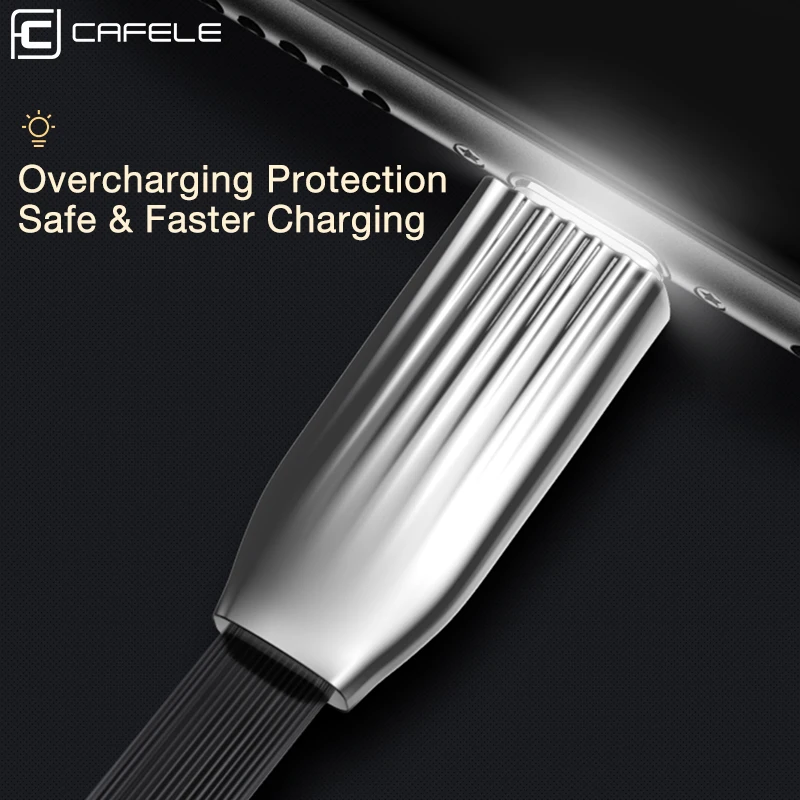 

Cafele USB Type-C Cable for Xiaomi 8 Huawei P20 Samsung Galaxy S9 Charging Cable USB C Zinc Alloy Connector Type C 120cm