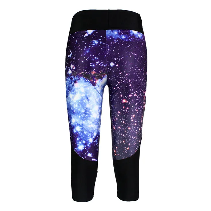 Брюки Капри с высокой талией боковыми карманами 7 точек многоцветные Galaxy