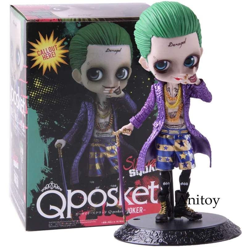 D with color box Q Posket отряд самоубийц Джокер фигурка Харли Квинн ПВХ Фигурки Коллекционная модель игрушки QPosket кукла - Цвет: D with color box