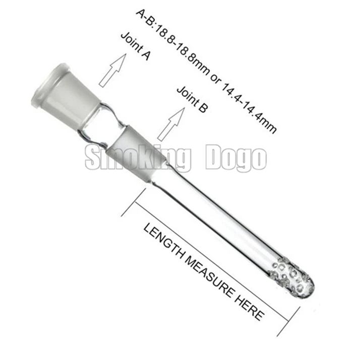 Стеклянный диффузор с отверстиями внизу для курения Dogo 14 мм 18 мм|smoke quality|glass stemjoint