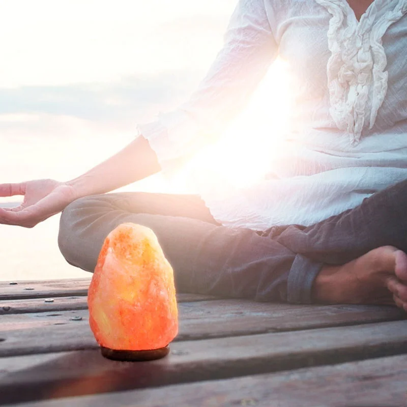 Гималайский натуральный очиститель воздуха ночсветильник с кристаллами соли