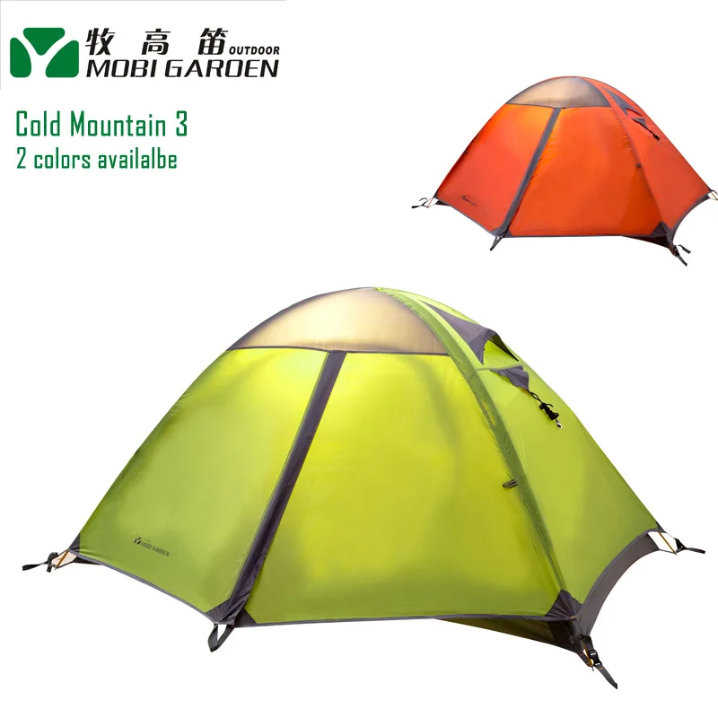 

Mobi Garden/Leng Shan 3 3-местный 3-сезонный двухслойный алюминиевый полюс, дышащая походная палатка