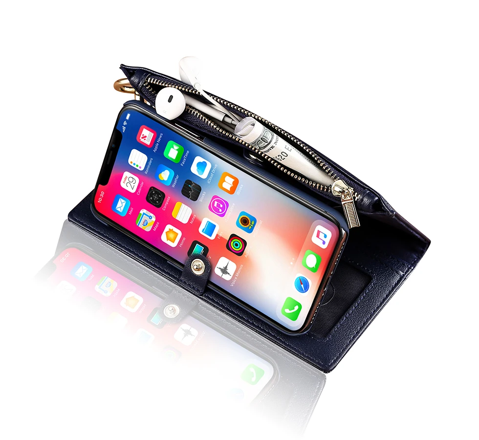 Многофункциональный винтажный кожаный чехол для iPhone X 2 в 1, чехол-кошелек для телефона чехол для iphone 8 7 6s 6 plus 5 5S SE