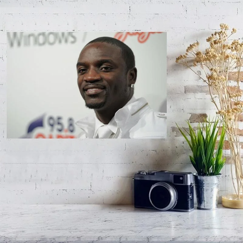 Изготовленный На Заказ Akon художественный плакат на холсте светильник Холст дома