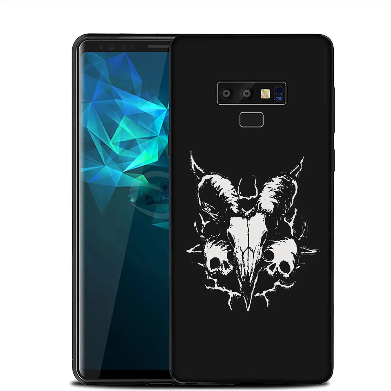 IYICAO сатанинский Череп Мягкий силиконовый чехол для Samsung Galaxy A6 A9 A8 A7 2018 A3 A5 2016 2017 Note 9