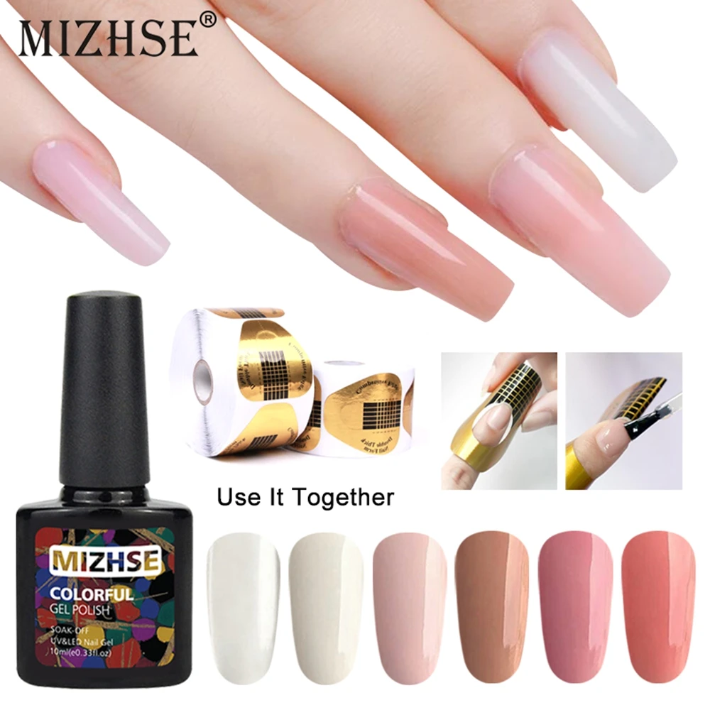 MIZHSE, удлиняющий Гель-лак для ногтей, прозрачный розовый, телесный, полигелевый лак, УФ, строительный гель, камуфляж, для дизайна ногтей, полигелевый, маникюрный, гелевый