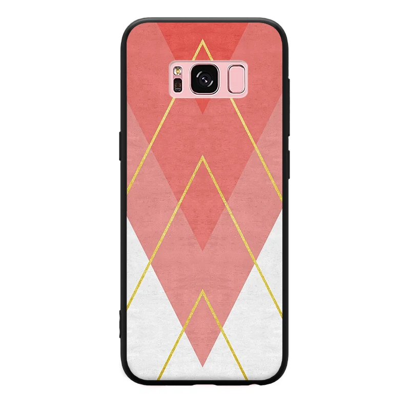 Цветной геометрический узор для Samsung Galaxy S6 S7 Edge S8 S9 Plus Note 3 4 5 8 9 Жесткий чехол
