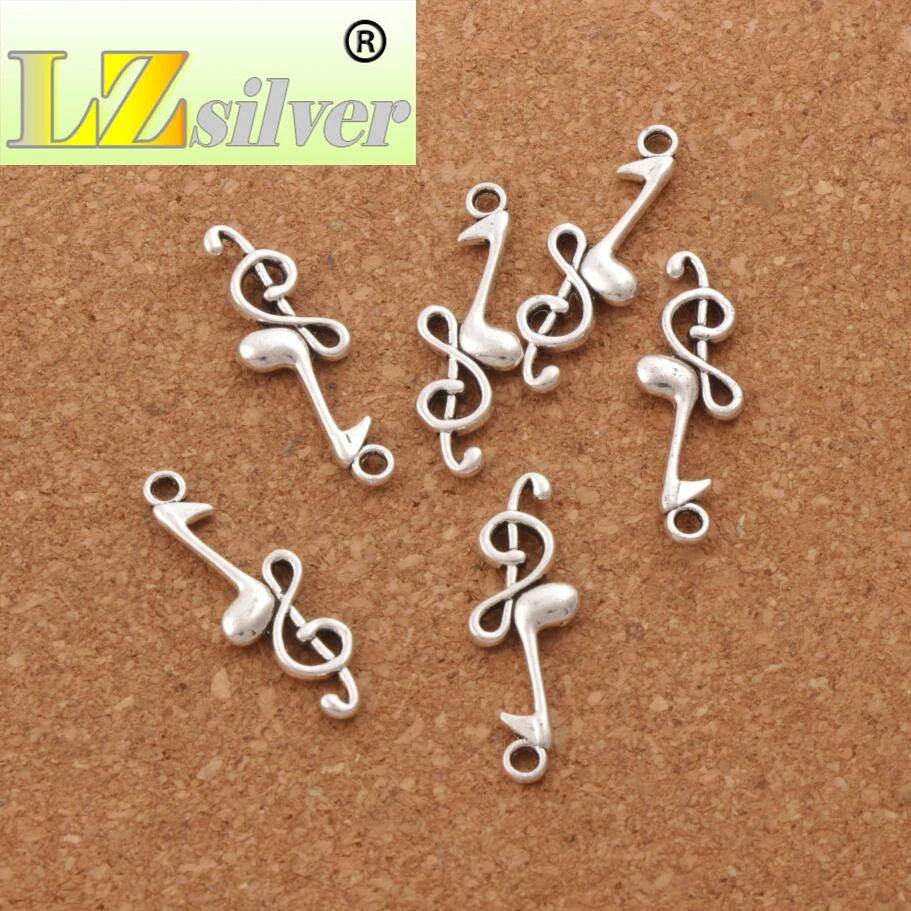 

Treble Clef Eighth Music Note Charm Beads 11x32mm 100PCS zinc alloy Pendants Jewelry DIY L230