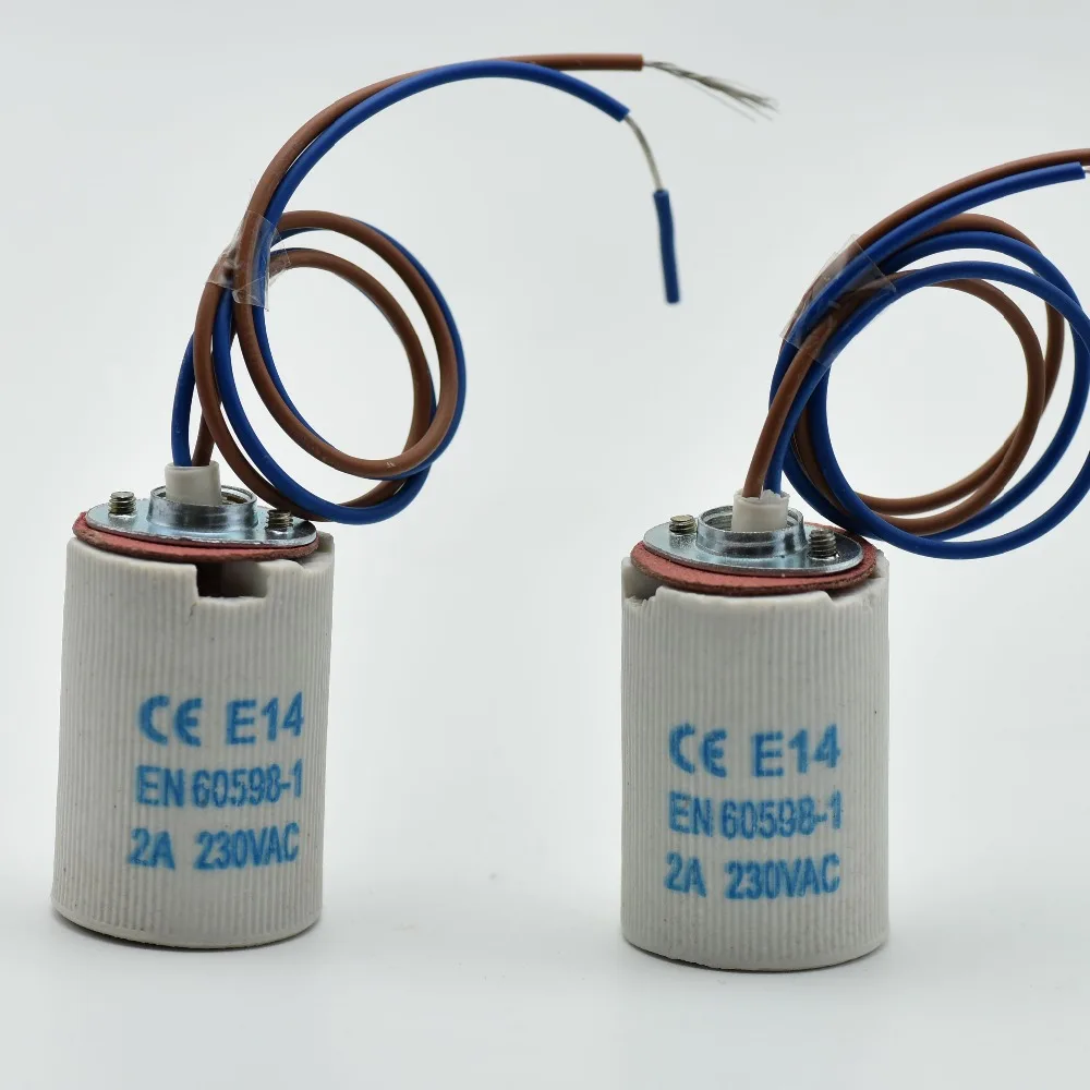 Цоколь из керамики и фарфора E14 с кабелем длиной 25 см люстра выделенный