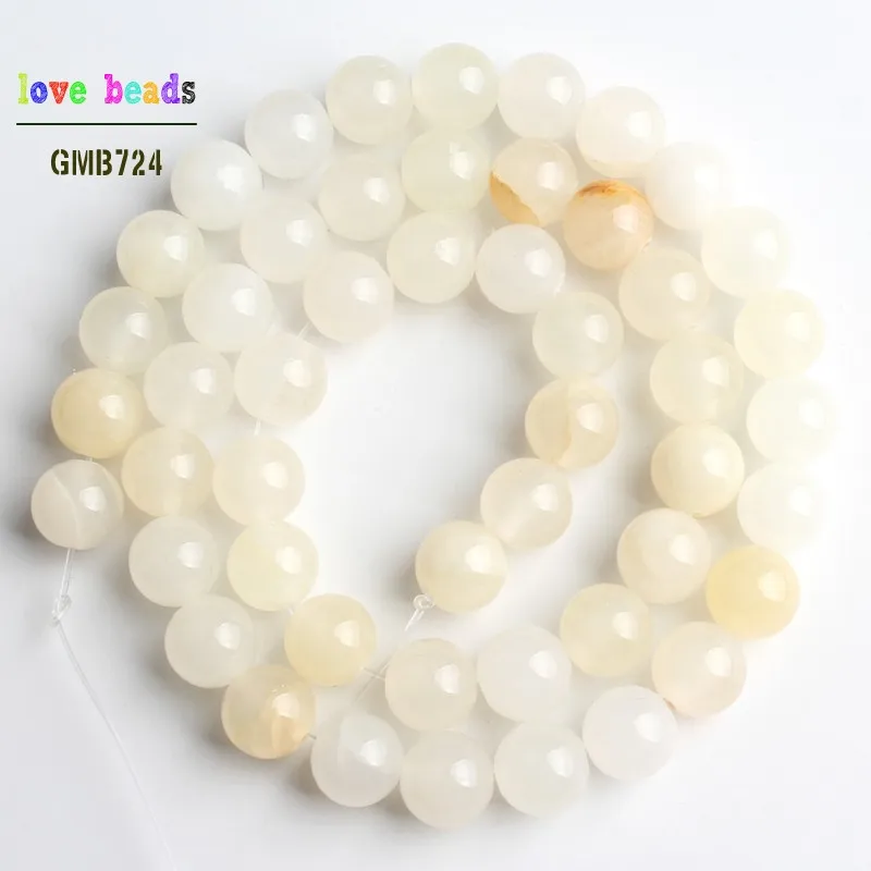 Natural Flower Light Yellow Stone Round eads for Jewelry Making Diy Bracelet 15'' Strand 4/6/8/10/12mm Persian Jades | Украшения и