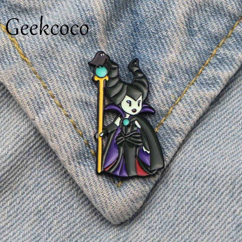 Maleficent броши для мужчин и женщин Прайд сплав цинка эмаль медаль на булавке мультфильм знак для рубашки рюкзак одежда для сумки, бейджи J0037