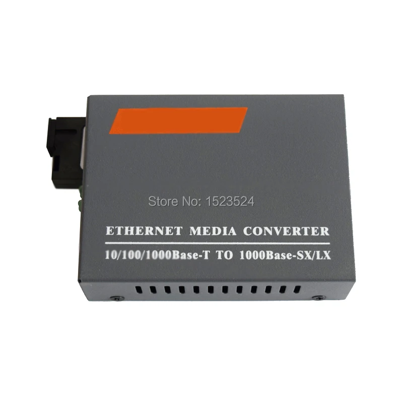 1 pair htb gs 03 ab gigabit fiber optical media converter 1000mbps single mode single fiber sc port 20km external power supply free global shipping
