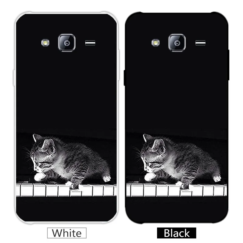 For Samsung J7 Back Black Matte Cover 5.5&quot for Galaxy J700 SM-J700F 2015 Clear TPU Soft Silicon Sunrise Phone Case |