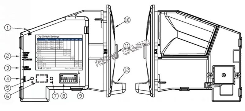 

multi coin acceptor programable for 6 different values coin selector for DIY vending machine arcade cabinet parts
