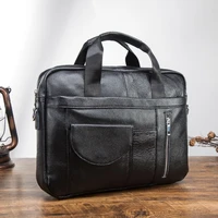 men genuine leather antique fashion business briefcase 15 6 laptop case attache portfolio bag one shoulder messenger bag 1116b