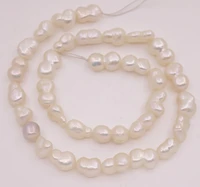 15 strand 8 12mm natural white freeform peanut pearl loose beads jewelry making