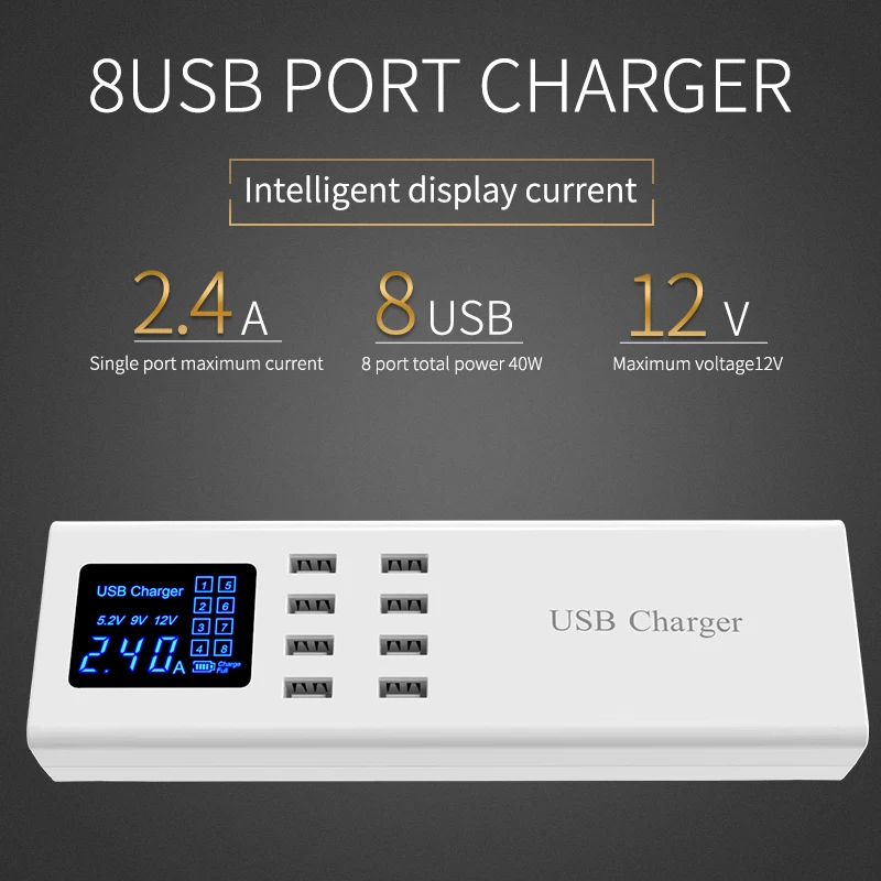 Зарядное устройство для iPhone X Samsung S10 Xiaomi 8 USB портов|Зарядные устройства телефонов|