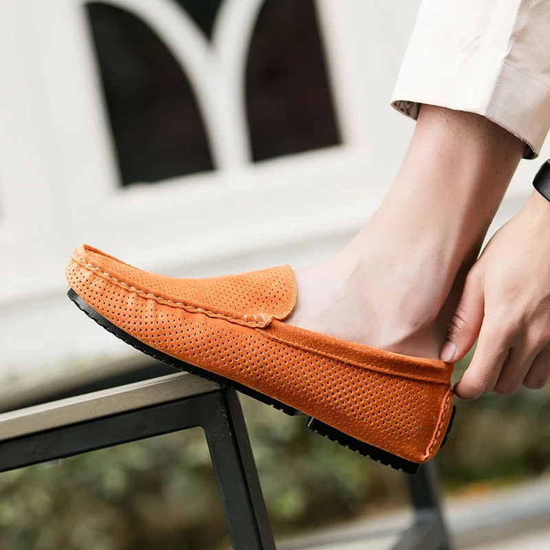 NORTHMARCH Men Casual Shoes 2018 New Fashion Leather Slip-On Hollow Out Breathable Driving Mens Moccasins Homme | Обувь