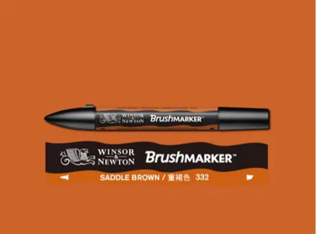 Winsor& Newton кисти маркеры краски кисти на спиртовой основе быстро сохнут красный желтый оранжевый коричневый тона художественные ручки - Цвет: Saddle Brown