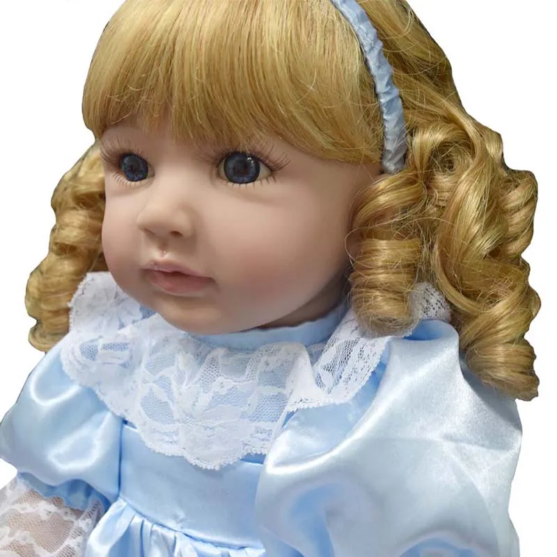 22 &quotРеалистичная живая кукла для девочек мягкаий винил блондинка в красивейшем