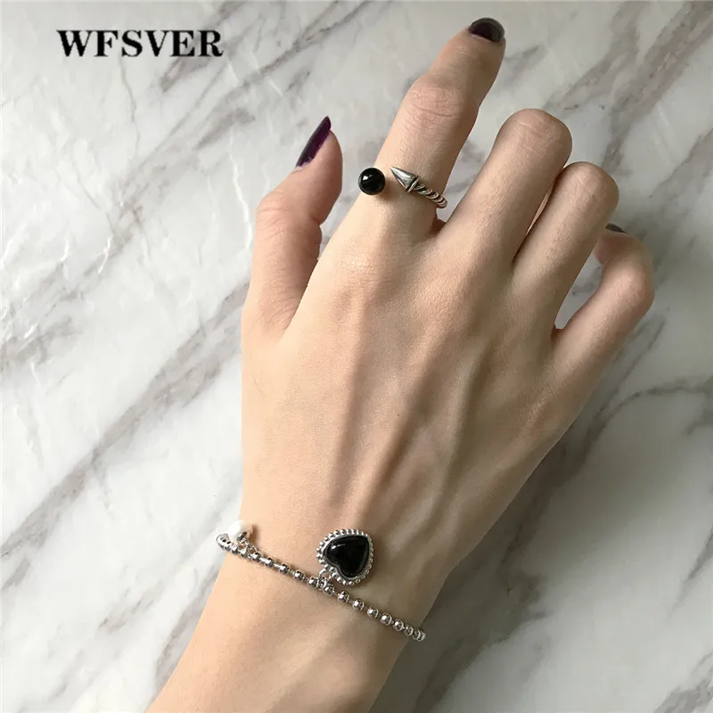 WFSVER корейский стиль кольцо из стерлингового серебра 925 для женщин шуруп дизайн с