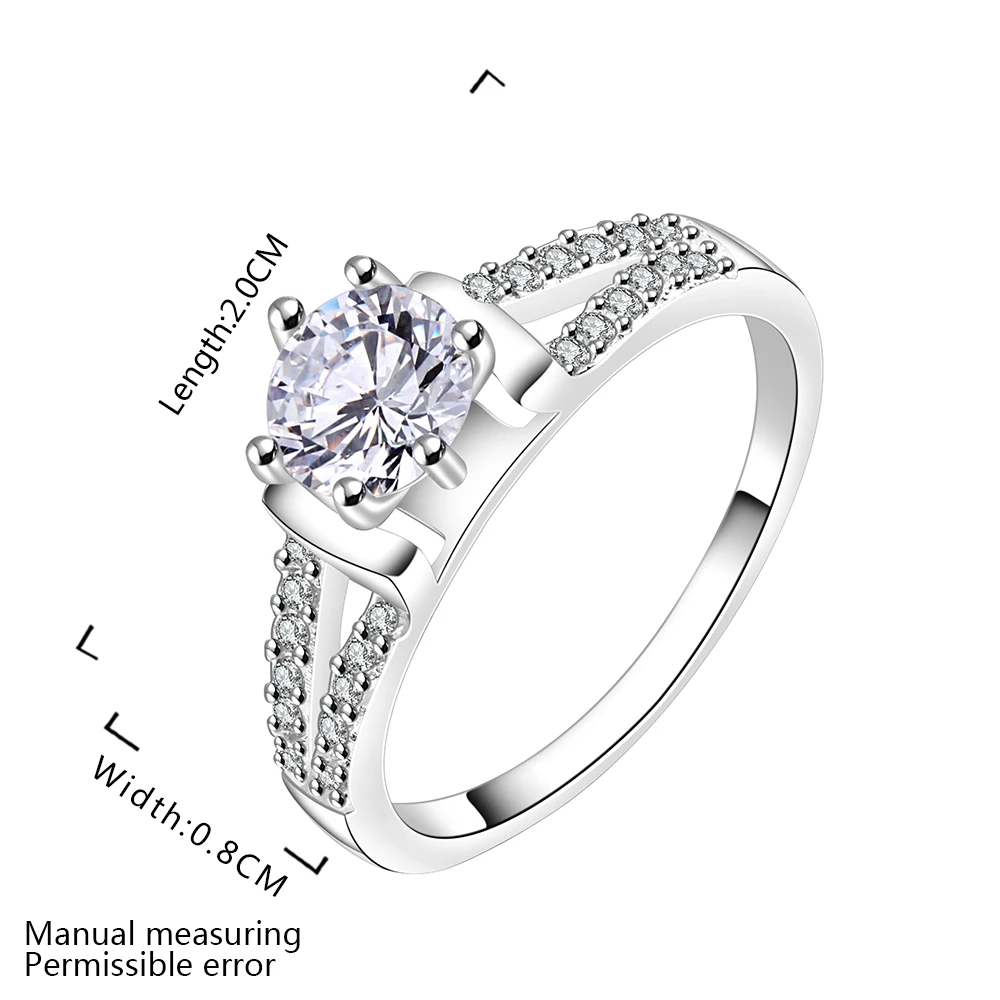 Кольцо с драгоценным камнем покрытое серебром инкрустированное фианитом