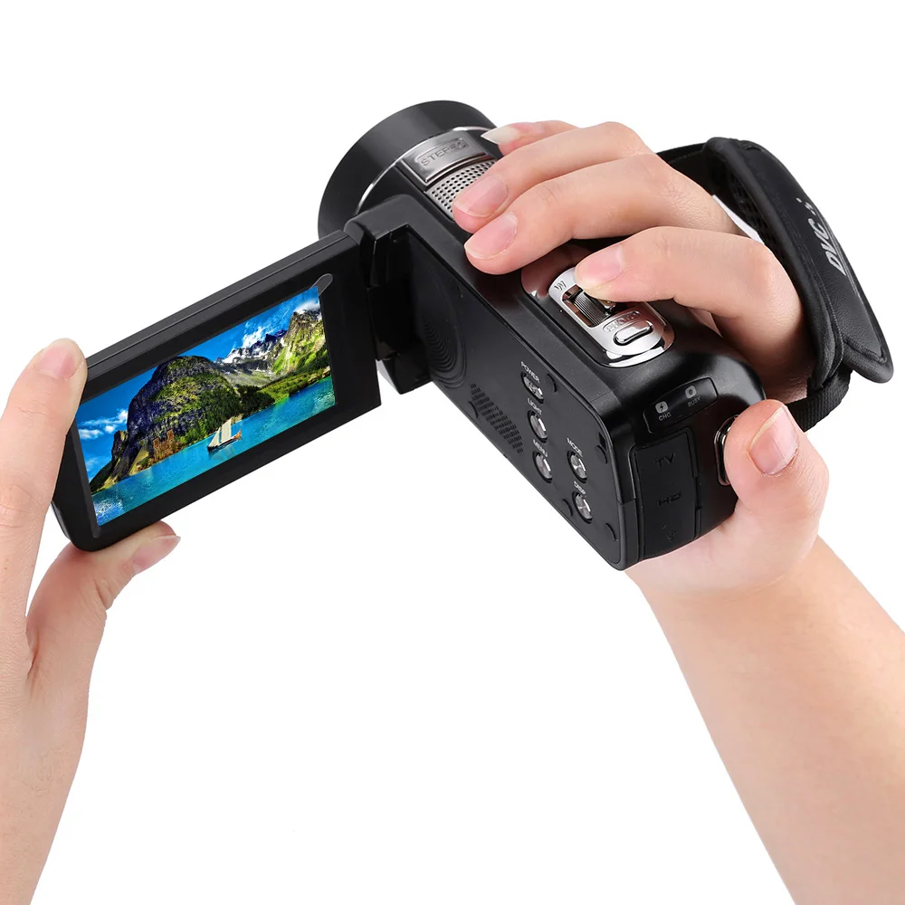 Andoer HDV-Z8 1080P Full HD Цифровая видеокамера 16x цифровой зум с цифровым поворотом lcd сенсорный экран Макс. 24 мегапикселя