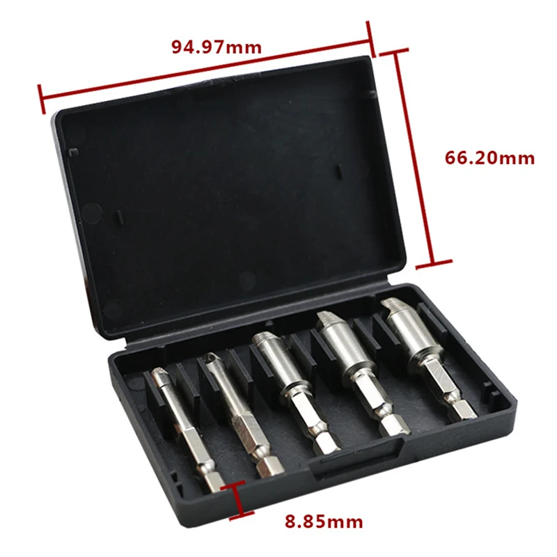 5 шт. шестигранный инструмент для удаления поврежденных винтов|countersink drill bit set|drill