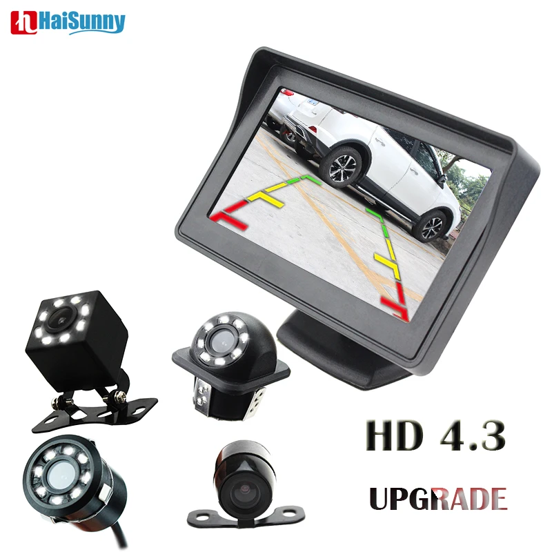 

4.3 inch HD Adjustable Car Rear View Monitor Reversing LCD TFT Display with Night Vision Backup Rearview Camera for Vehicle