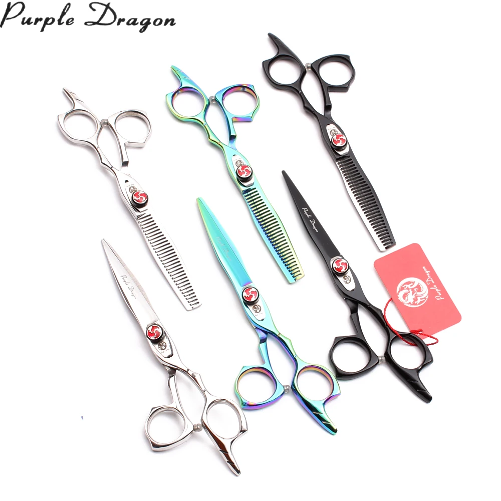 

Z9017 6" Purple Dragon JP 440C Hairdressing Scissors Cutting Scissors Thinning Shears Hair Scissors Professional Barber Scissors