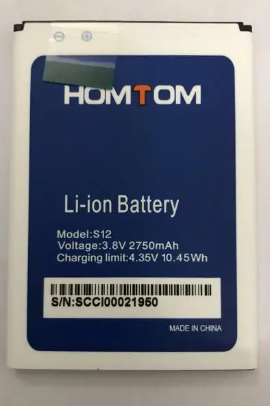 100% Новый оригинальный аккумулятор homtom S12 2750 мАч для смартфона HOMTOM S12|Аккумуляторы